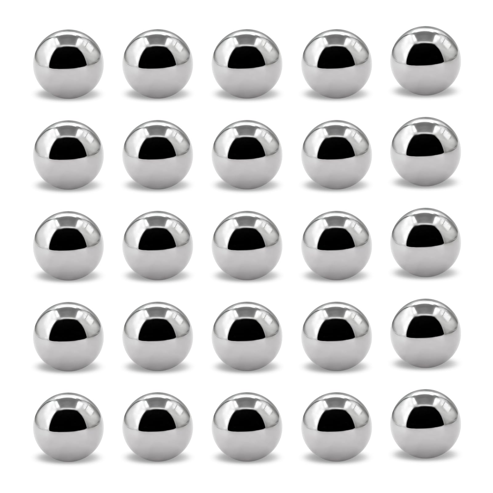 Chrome Steel Bearing Balls - 25 Pack (1/2 Inch) -1