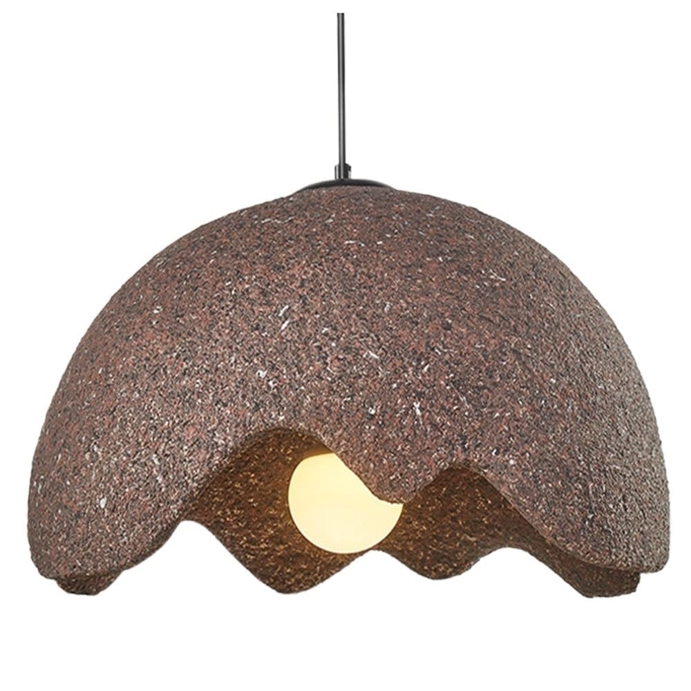 Lampe suspendue créative en résine grise wabi-sabi pour le salon