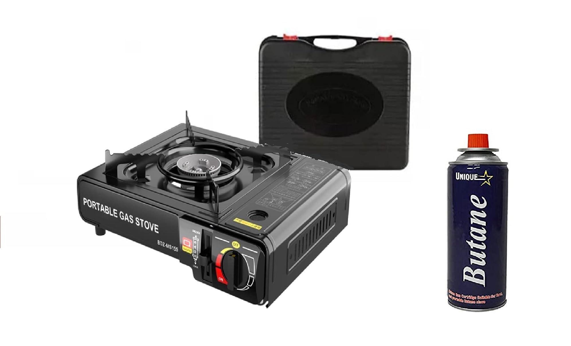 BisonBerg Stainless-Steel Mini Portable Camping Stove Stove 2900W with 1 Portable Butane Gas Canisters & Carrycase A10 (B0CNH599Q2) Amazon Price History, Amazon Price Tracker