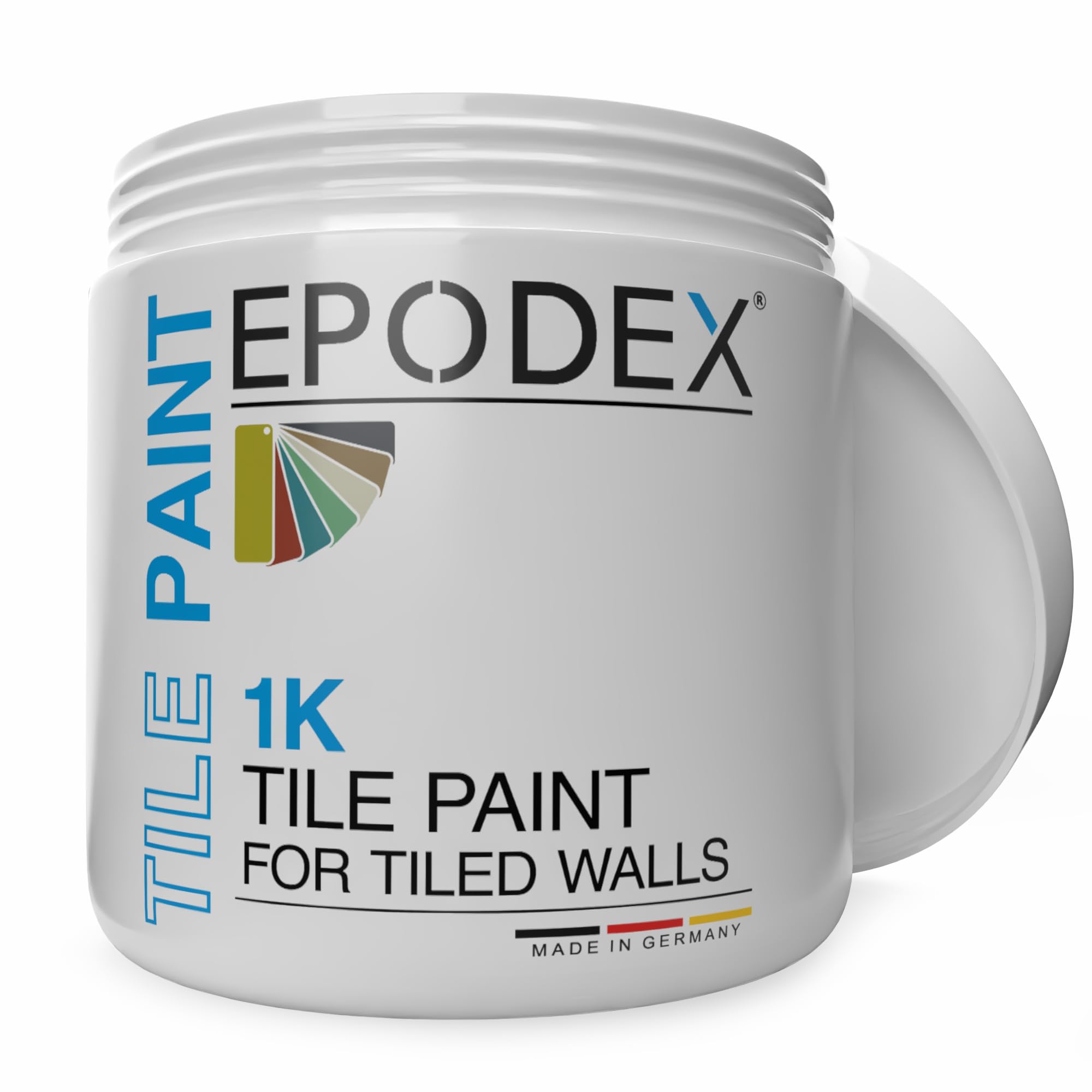 EPODEX 1K Tile Paint for Kitchens, Toilets & More, Coating for Normally Stressed Interior Wall Tiles, Abrasion-Resistant, 1kg - 8m² per coat - Nougat - Pastel