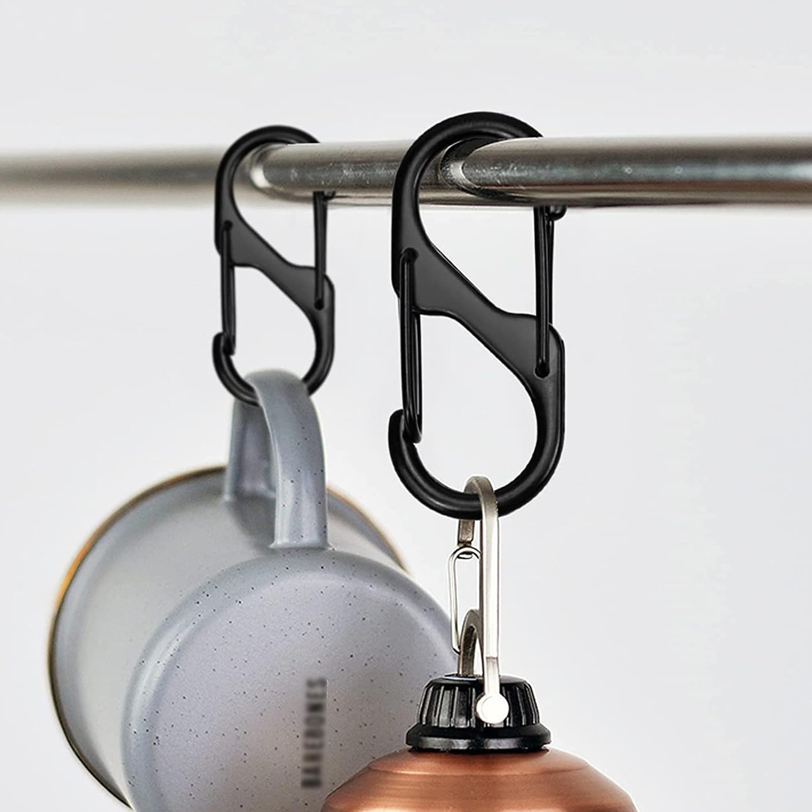 Produktbild von WOLMIK Karabinerhaken, 6 Stück Mini Karabiner, Schlüsselanhänger, Schnalle Feder Rucksack Verschlüsse, Für Camping, Reisen, Wandern