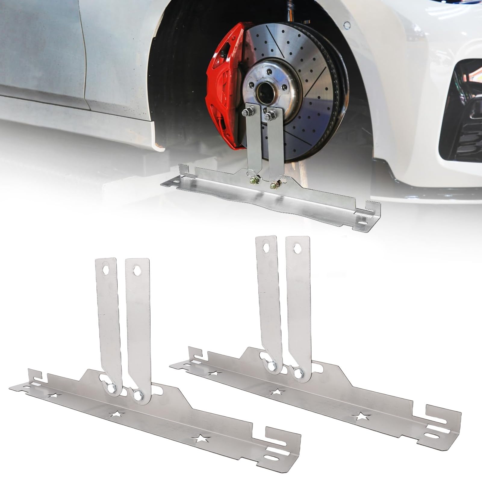 Placa de alineación de Ruedas Torvex, Herramienta de Calibre de Puntera de Acero Inoxidable con Hoja de conexión para automóviles, Camiones, vehículos Todoterreno, Ajuste de (Sin Cinta métrica)