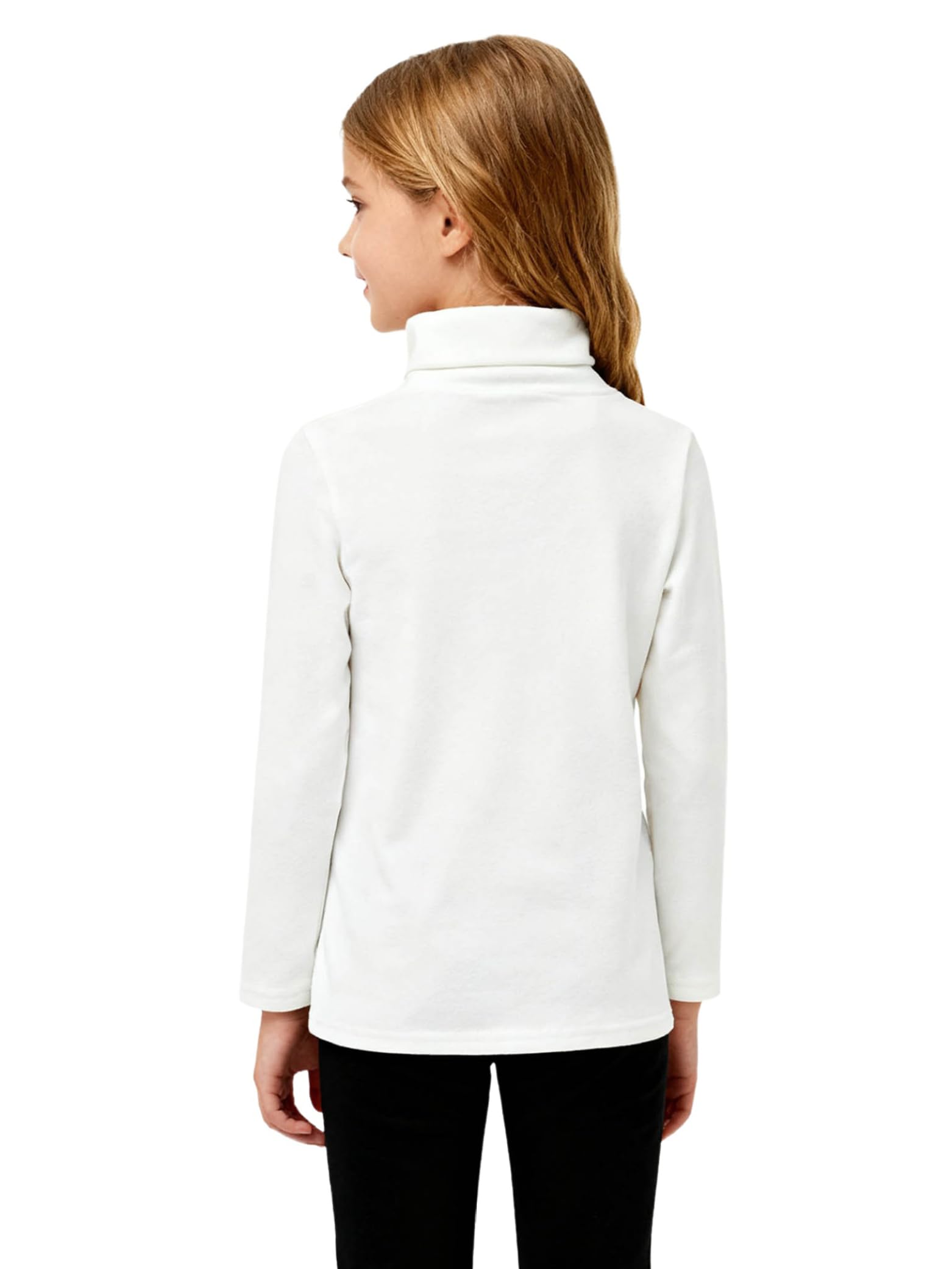 Jugaoge Haut Thermique Enfant Fille Col Roulé Manches Longues sous-vêtement Thermique Imprimé Vêtement Base Layer Hiver