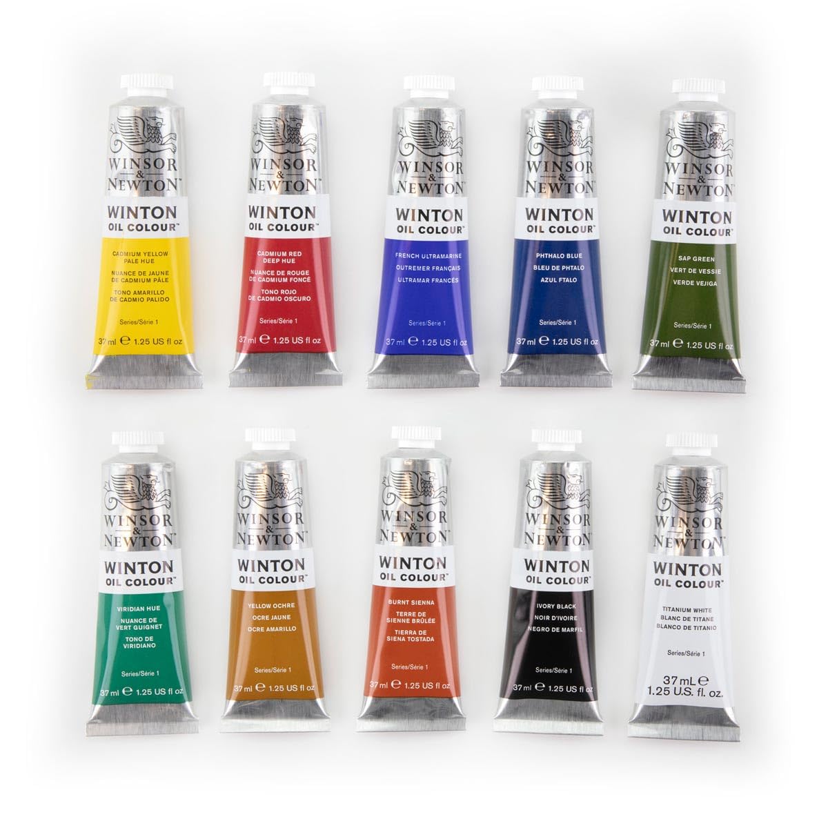 Winsor & Newton Winton Oil Paint, Starter Set of 10 x 37ml Tubes