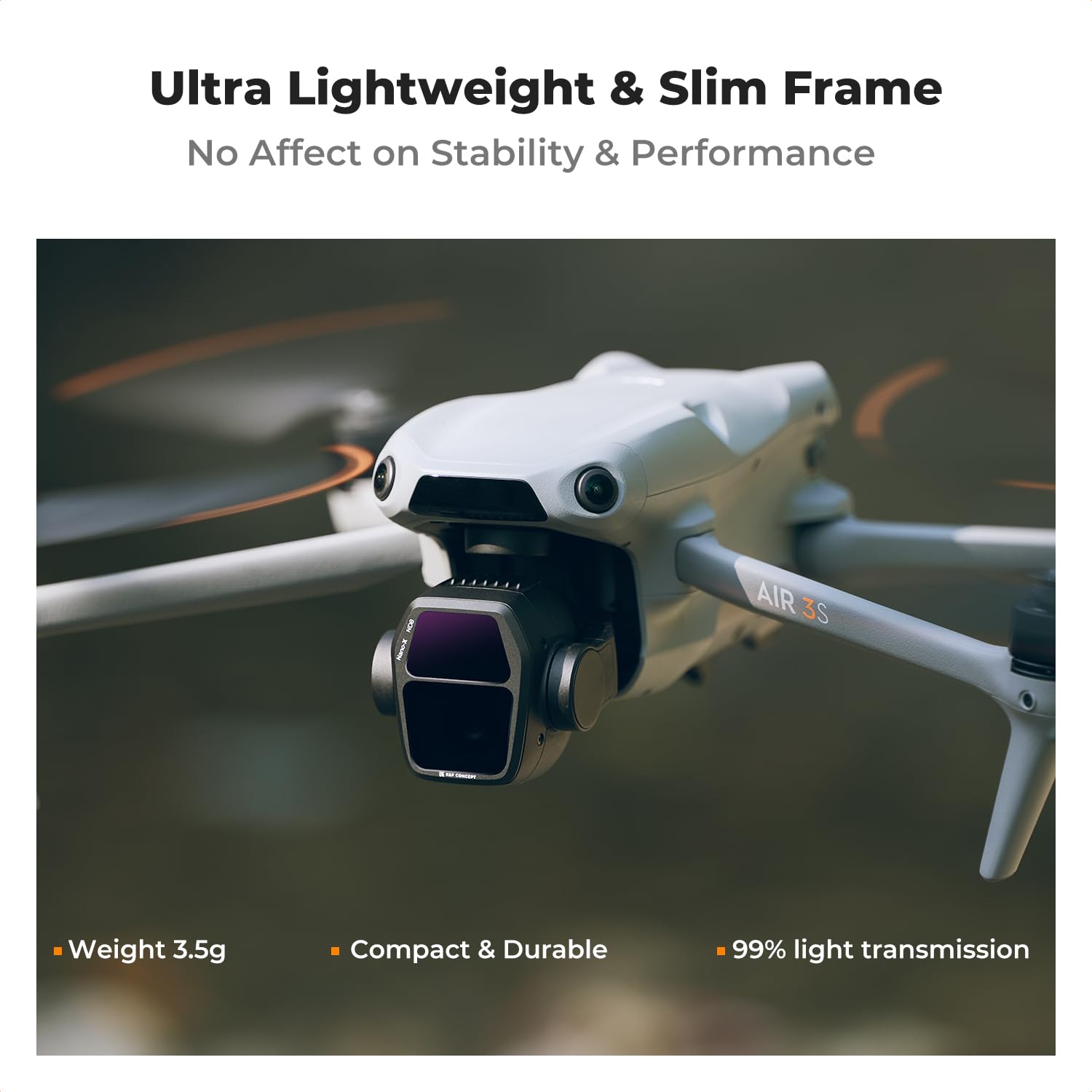 Filtri ND Graduati Freewell Per DJI Air 3S – Confezione 4 Pezzi: ND8/16, ND16/32, ND32/64, ND64/128