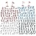 Juego de 200 piezas de Figuras Militares - Soldados del ejército de juguete en 4 colores, Juego de la II Guerra Mundial con 4 banderas