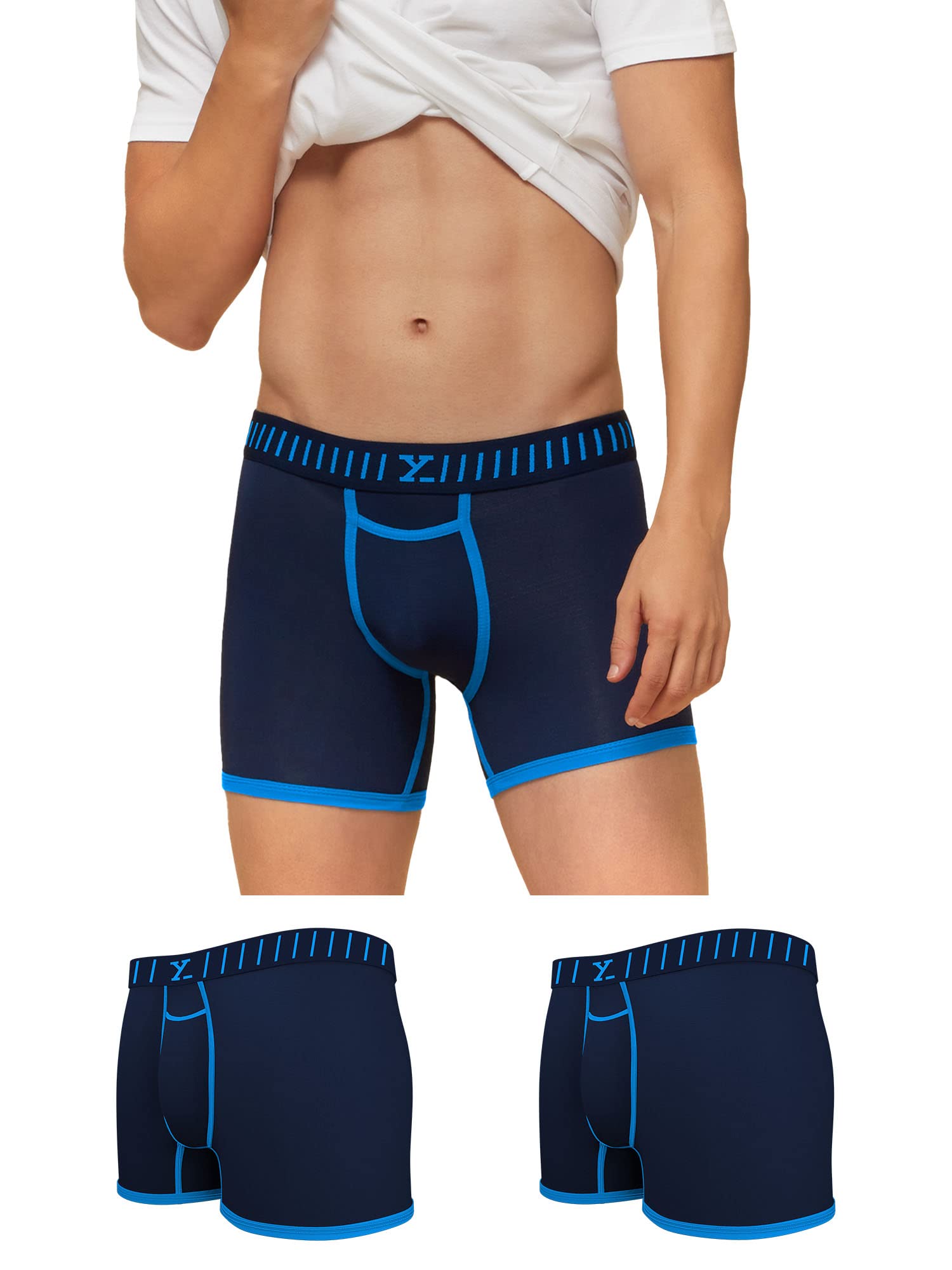 xyxx Trunks for MenXYXX Men's Underwear Vibe IntelliSoft Antimicrobial Micro Modal Trunk Pack of 3-picture-18