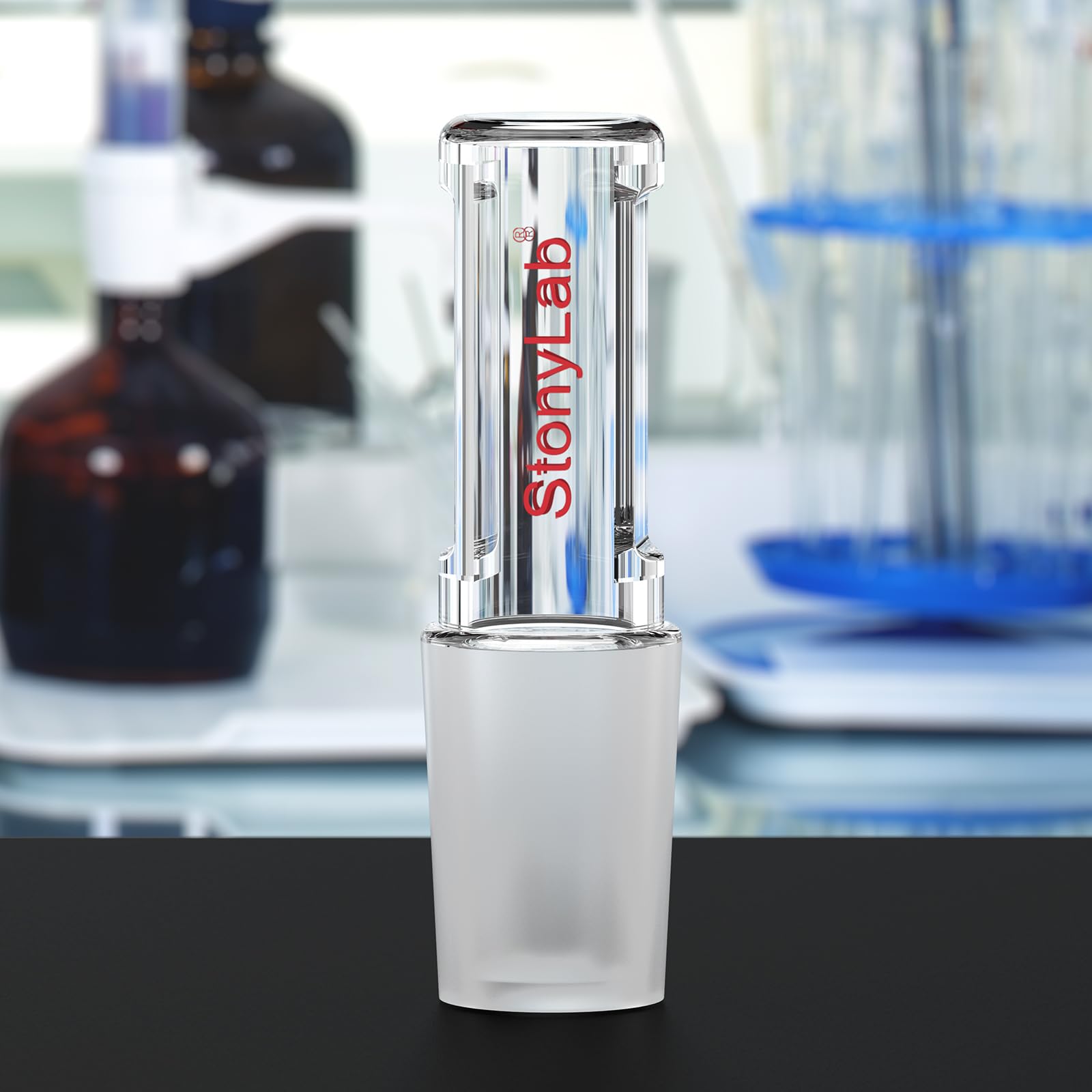 stonylab Tappo in Vetro Borosilicato, Tappo Dritto Cavo con Fondo Chiuso (1 Pezzo), per Recipienti di Reazione da Laboratorio, Giunto 14/20