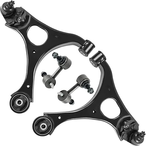 Miniatura 84 de Detroit Axle - Kit de brazos de control delanteros de 4 piezas para Nissan Cube 2009-2014, Nissan Versa 2007-2012 2 brazos de control inferiores con