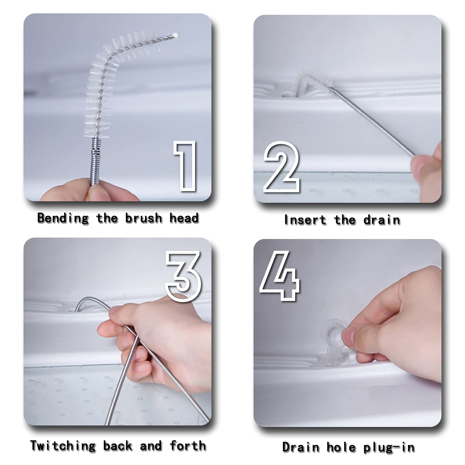 Kit Pulizia Frigorifero 9 Pezzi - Siringa, Tubo, Pistoni E Spazzole Per Foro Di Scarico - Foto 9