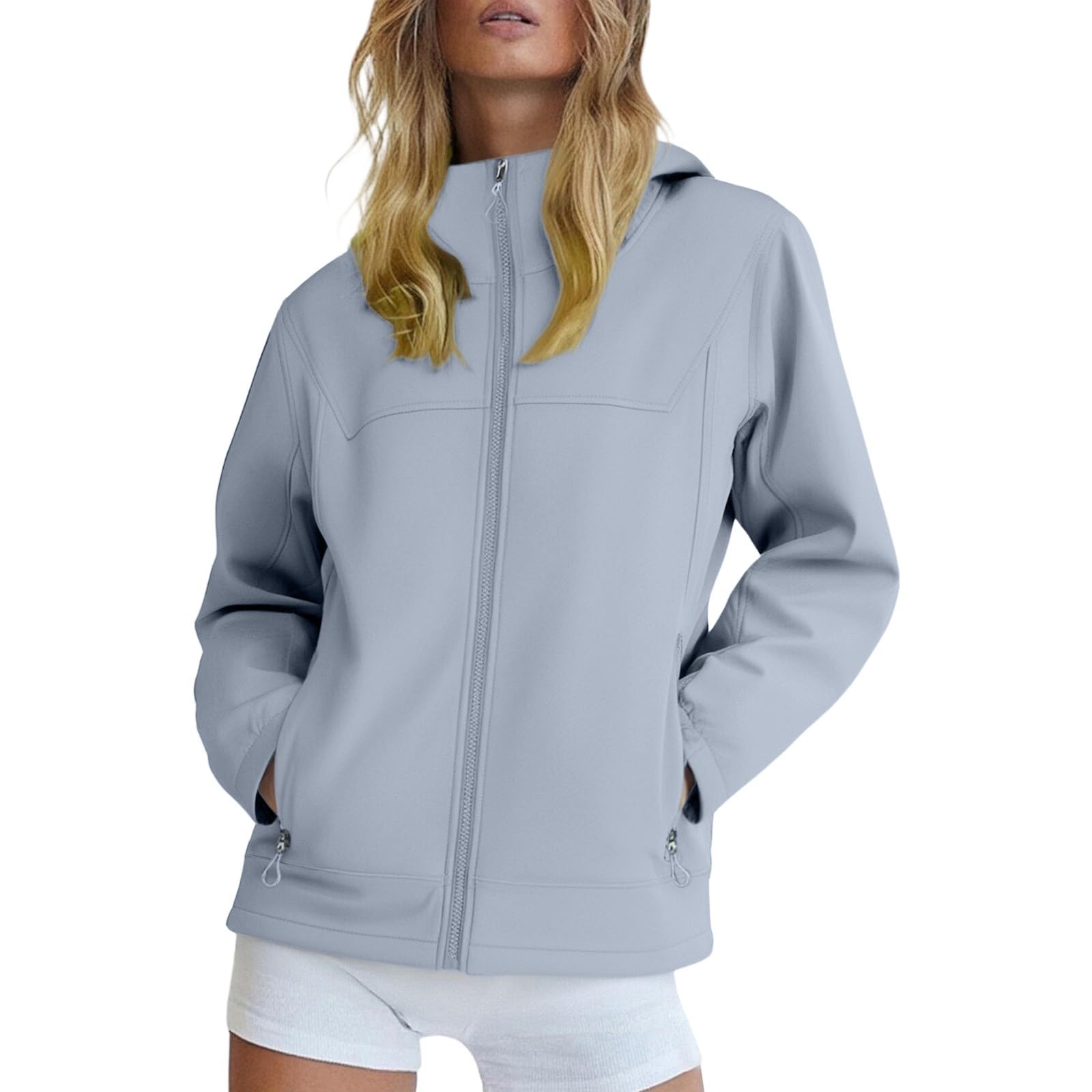 Giacche da donna Impermeabile Full Zip Leggero Tinta unita Giacca da donna