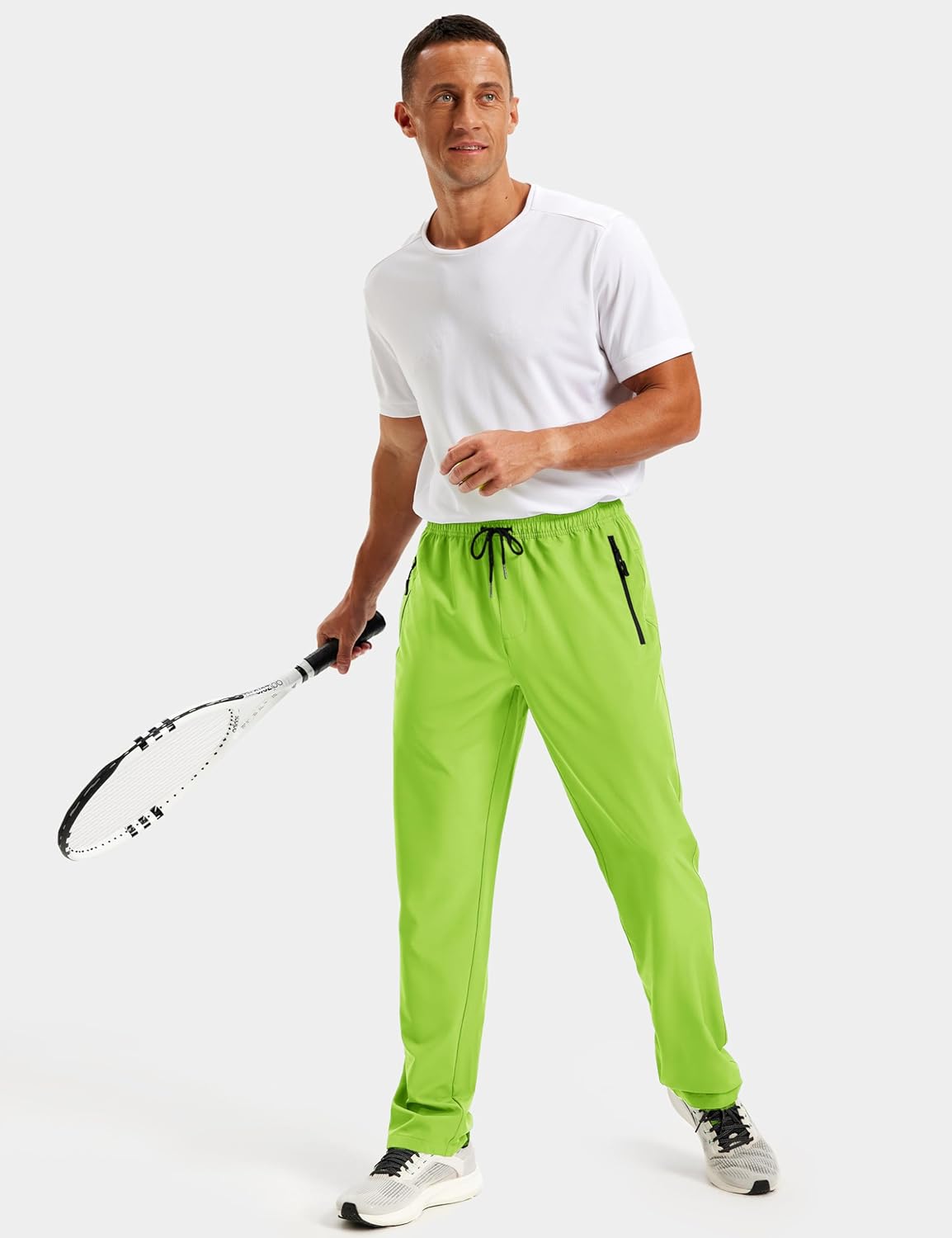 TACVASEN Mens Workout Pants Casual Athletic Hiking Lightweight Quick Dry Stretch Waterproof Sweatpants with 3 Pockets - Image 7