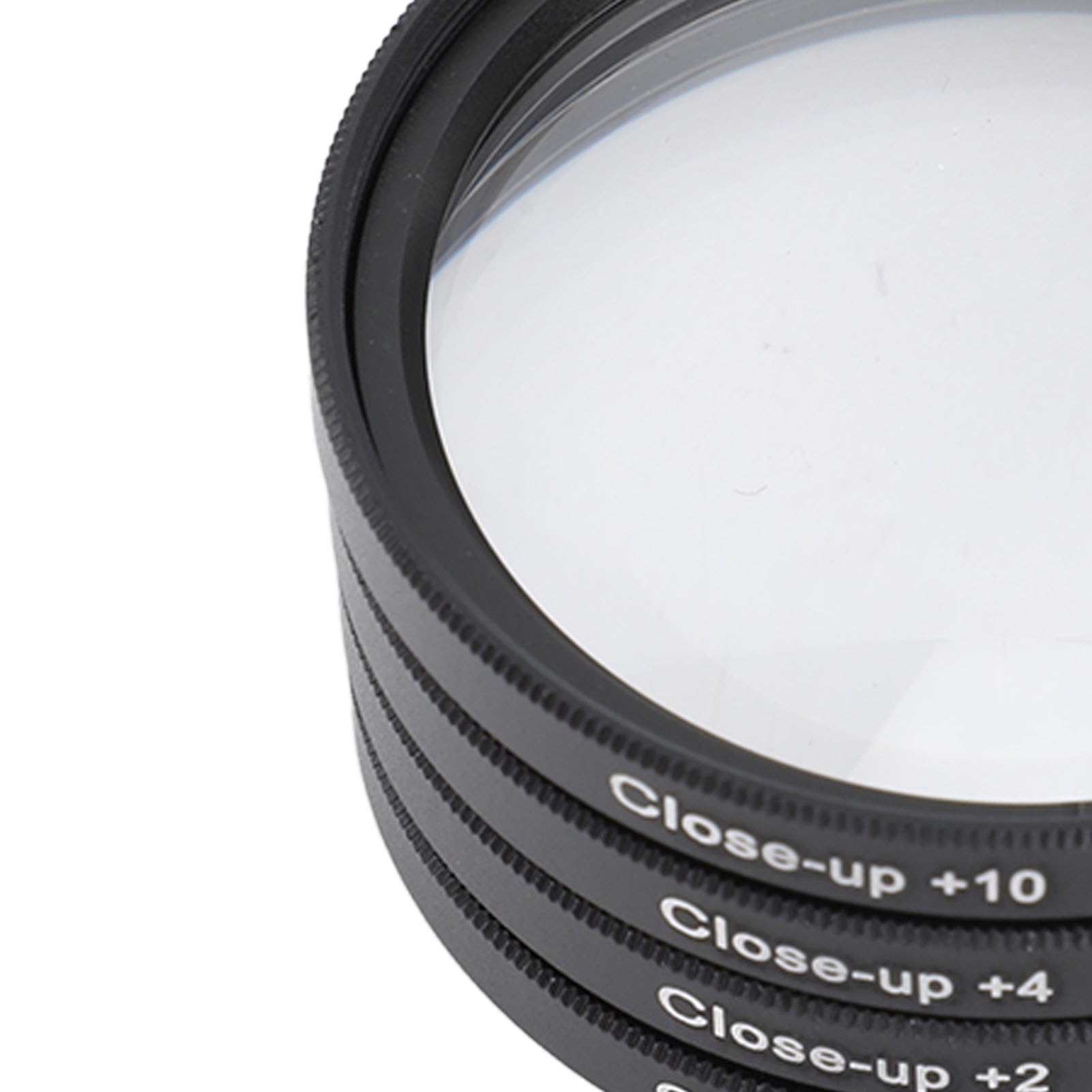 Kit Filtri Macro Close Up, 4 in 1 Lenti Ottiche per Primo Piano +1 +2 +4 +10, Filtri Sovrapponibili a Doppia Filettatura per Fotografia Fiori, con Custodia, 52mm