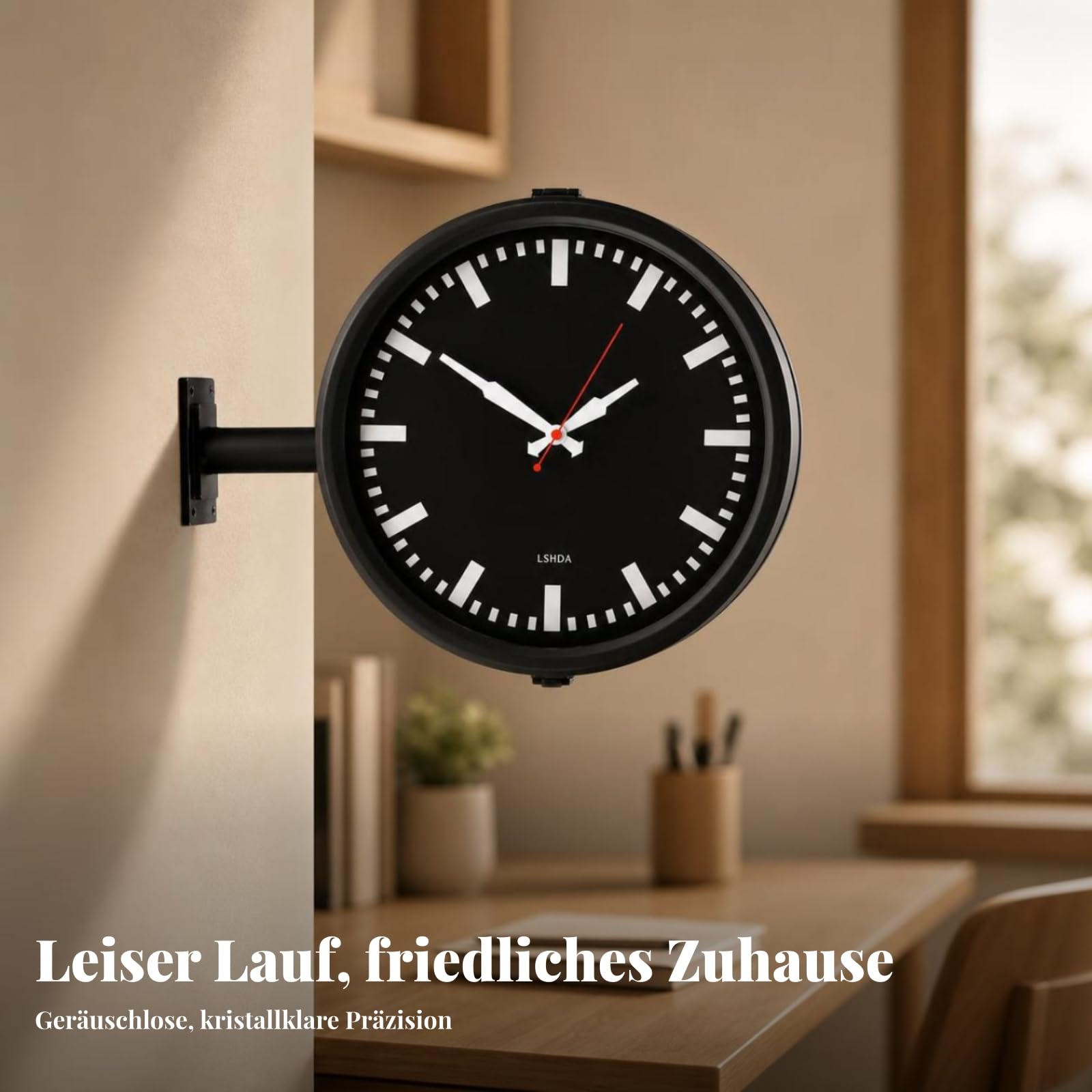Minimalistisch doppelseitige Bahnhofsuhr , color to 2 , -25 Zifferblatt