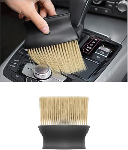 Ziciner Cepillo para detalles interiores del automóvil, recolectores de polvo para eliminar cerdas ultra suaves, tablero de limpieza interior