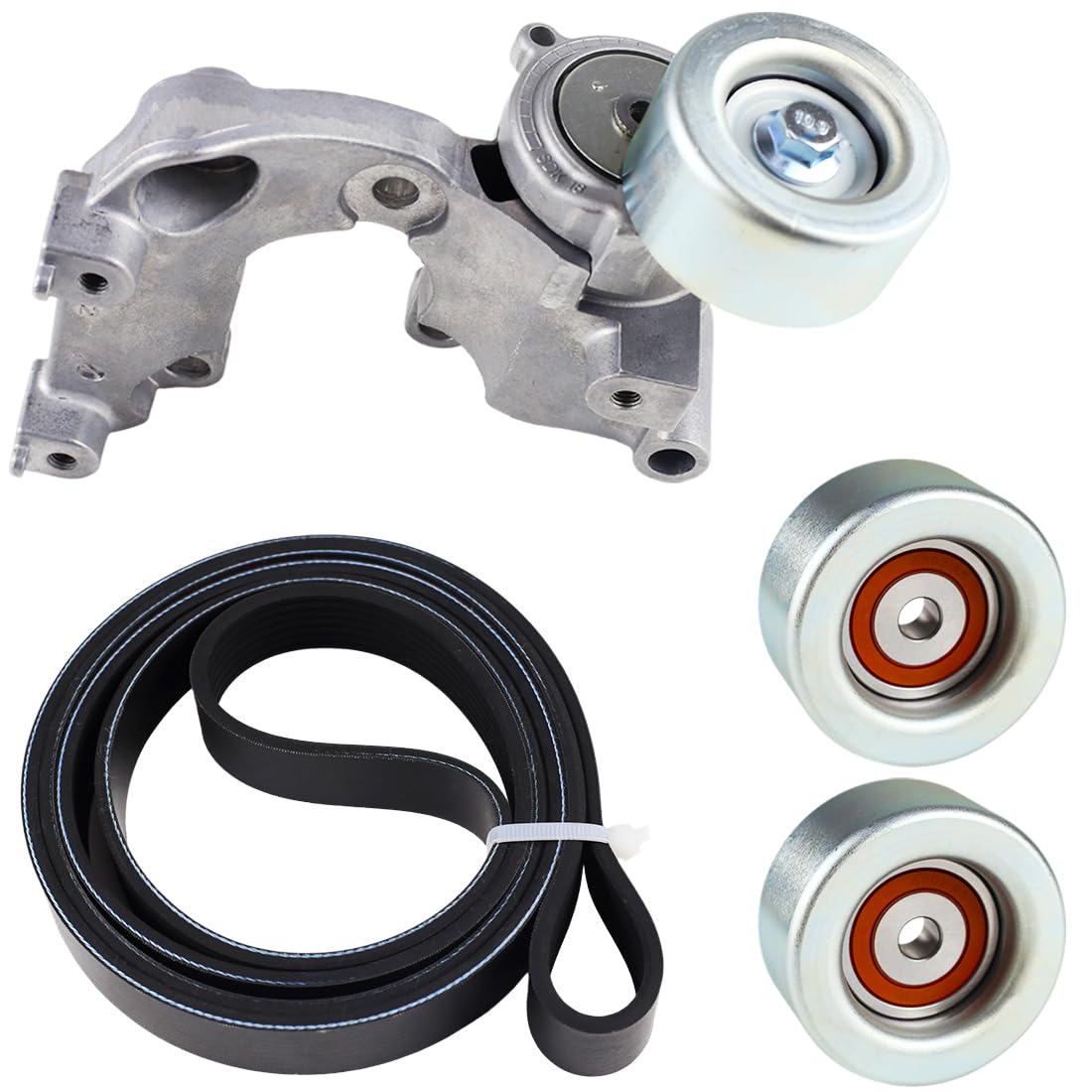 Drive Belt Tensioner and Idler Pulley Compatible with Lexus ES350 2007-2012, RX350 2007-2009, Compatible with Toyota Avalon 2005-2012, Camry 2007-2011, Sienna 2007-2010, 3.5L V6 only-image-43