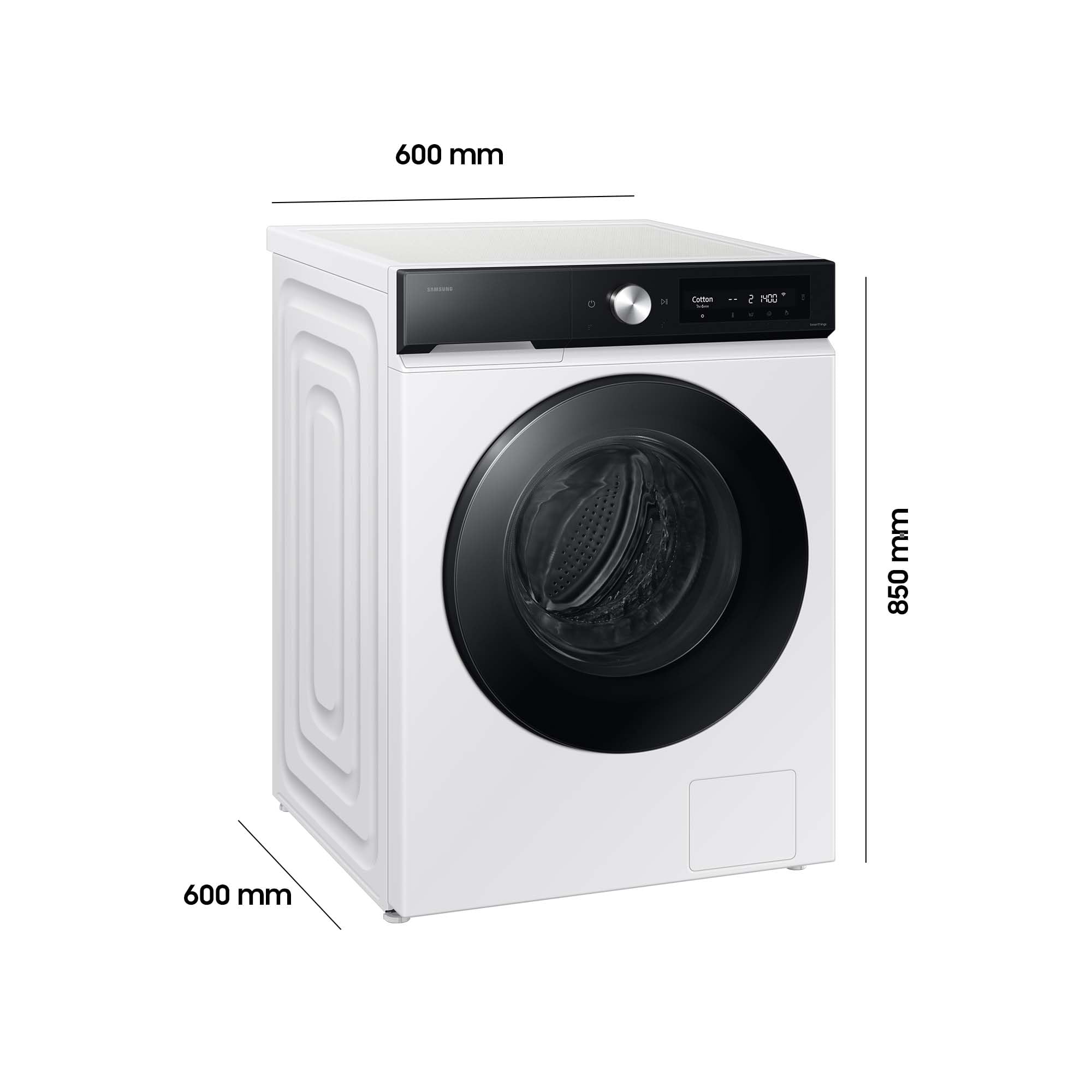 Samsung WD1BDB7B85GEU2 Bespoke AI Waschtrockner, 11+6 kg, Extra Energiesparend, EEK: D/A (-10%), Waschmaschine und Trockner in einem, QuickDrive, Ecobubble, AI Wash, SuperSpeed 39 Min., Weiß