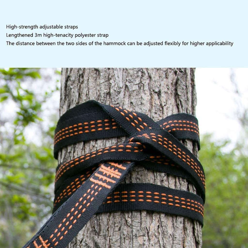 Hamak Hamaki Przenośny Ogród Hamak Kryty Huśtawka Wiszące Krzesło Śpi Krzesło Outdoor Leisure Korzystanie Kemping Wiszące Hamac Hamak kempingowy (Color : Black)