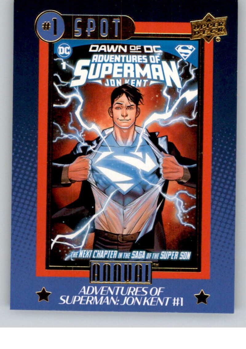 2023-24 Upper Deck DC Annual Number One Spot #N1S-14 Superman (Jon Kent) NonSport Trading Card in Raw (NM or Better) Condition
