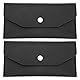 CALLARON 2 Stück Briefumschläge aus schwarzem Leder – Geldbeutel, wiederverwendbar, Receipt Organizer, tragbar, zum Verwalten des Budgets und zur Aufbewahrung von Quittungen, 17,5 x 9 x 1 cm