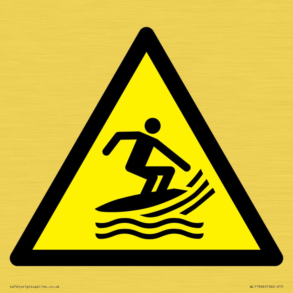 W046 Warning: Surf craft area Sign - 150x150mm - S15