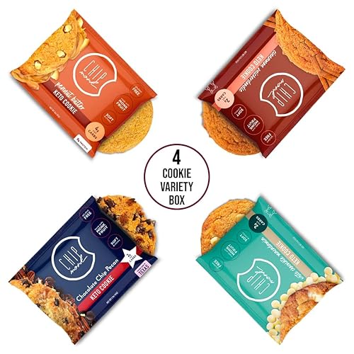 ChipMonk Keto Cookies - Bocadillos Keto cero o bajo en carbohidratos, postres, sin gluten, alto contenido en grasas y proteínas, alimentos dulces