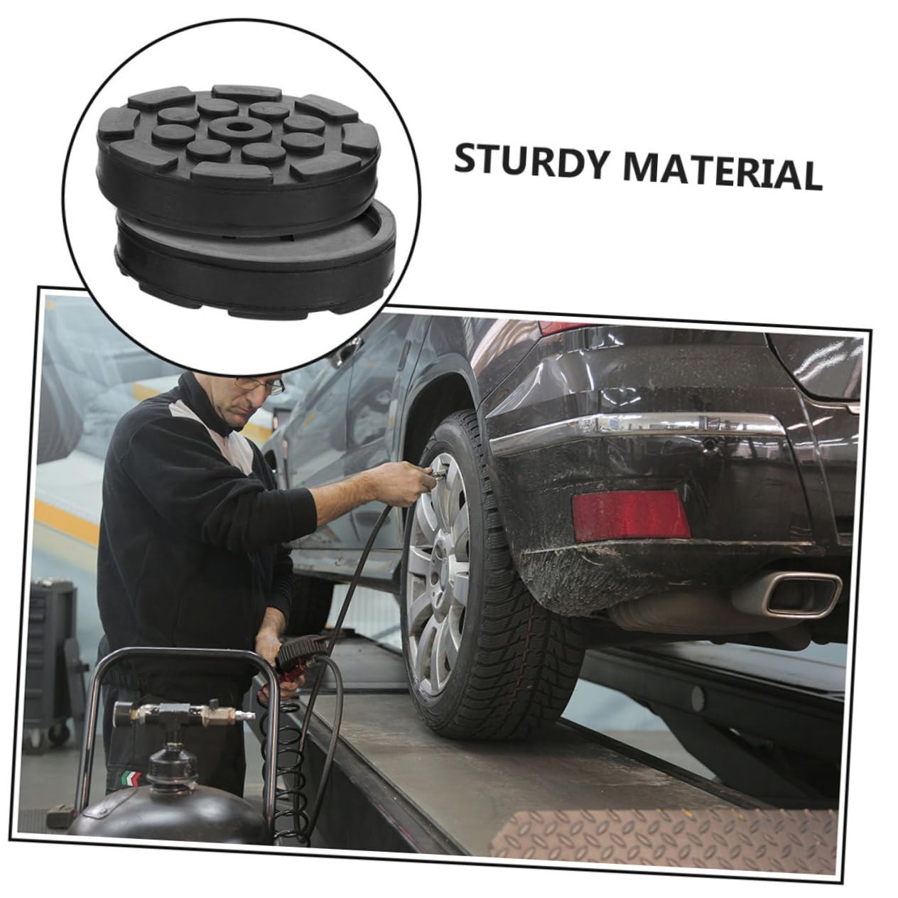 Sosoport Patins Octogonaux Stabilité Améliorée 6pcs en Caoutchouc Antidérapants pour Cric de Voiture pour Adaptés aux Machines de Levage Automobiles