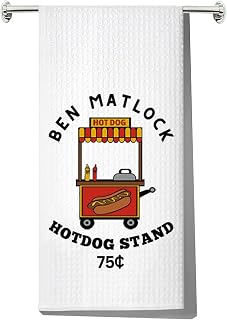 JNIAP Ben Matlock Kitchen Towel Ben Matlock Hotdog Stand Gifts Ben Matlock Attorney Gifts Hotdog Kitchen Towel (Ben Matlock kt)
