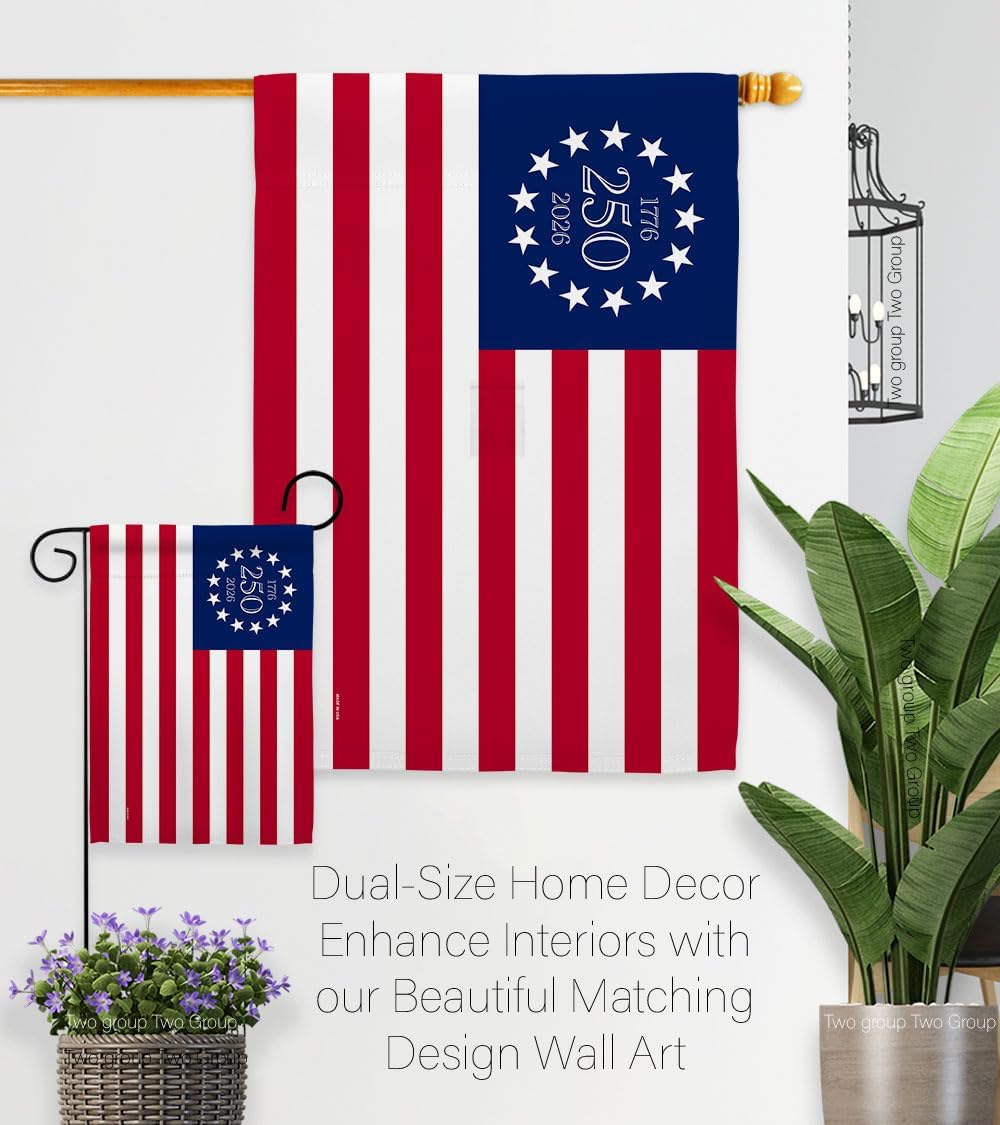 USA 250 1776 2026 Betsy Ross Flag American Flags For Outside House Banner Wall Decor Tapestry America 250 Merchandise Independence Day Decorations 250th Anniversary Patriotic July 4th Gifts