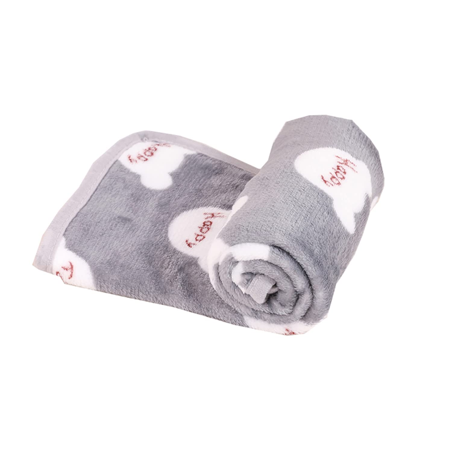 Aorui Gray Warm Pet Blanket Washable Soft Dog Cat Puppy Throw Blanket Dogs Bed Quilt Sleeping Mat 70X50cm Coral Fleece Small Medium Blanket For Dogs Cats,