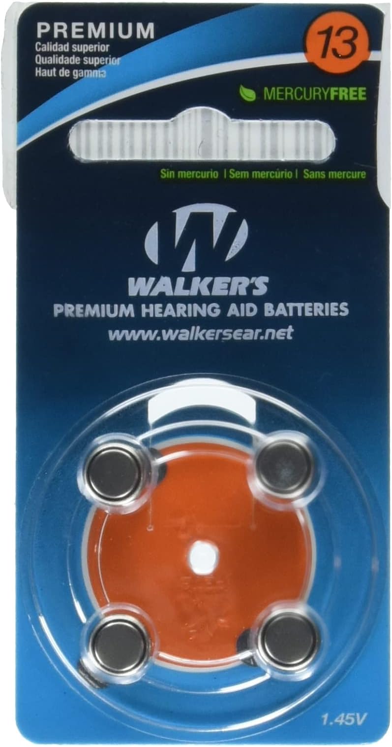 Walker's Game Ear 4-Pack Air Cell Batteries (Fits The Walker elite series of BTE)