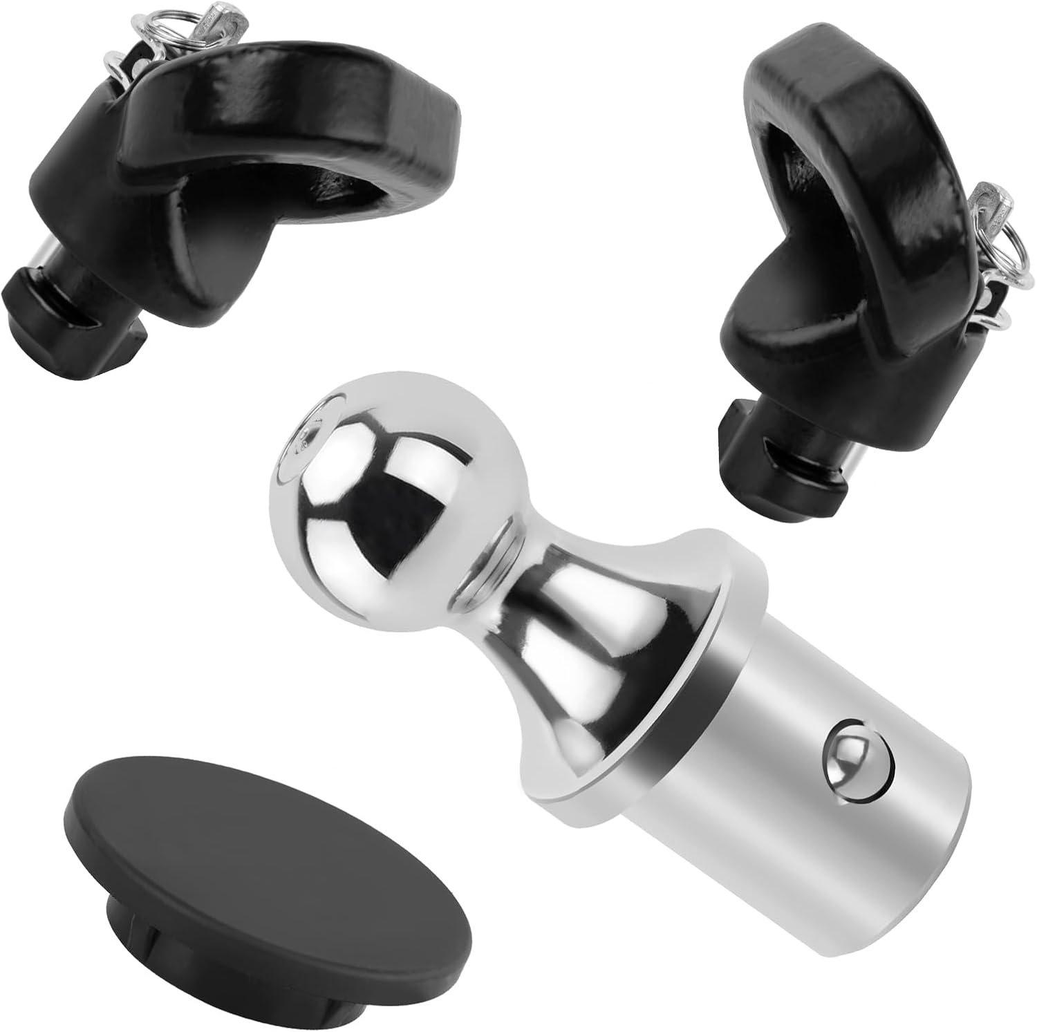 60618 Puck System Gooseneck Hitch Ball Kit with Case 38K 2 5/16 Ball Hitch Compatible with Dodge Ram 2500 3500 2013-2024 60638 60601 60617 Truck Bed with 2 Gooseneck Safety Chain Anchors