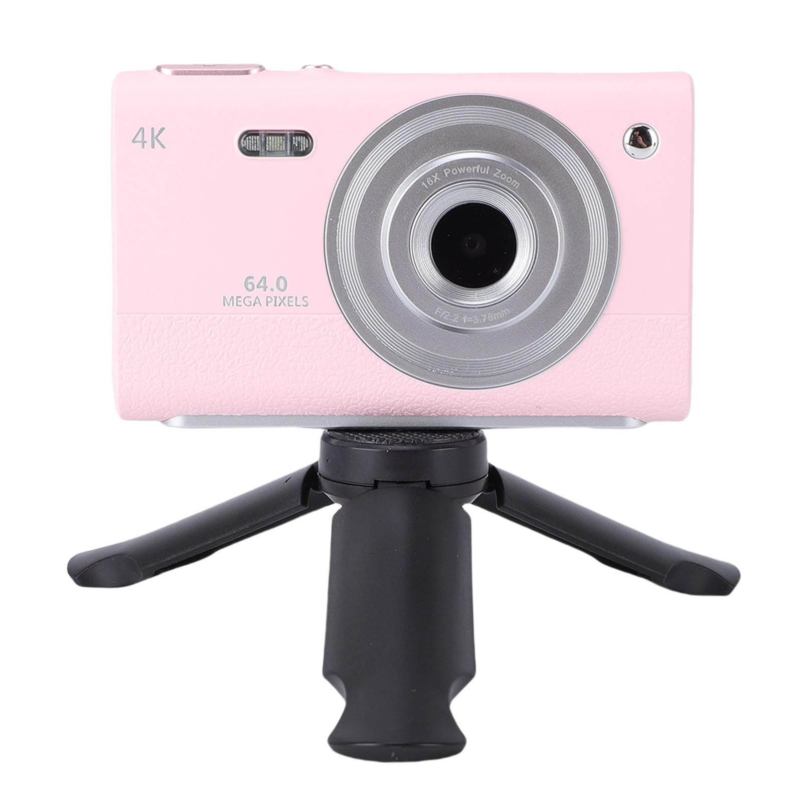 Tbest 4K Digital Camera Auto Focus 64MP Vlogging with 16X Zoom Anti Shake Compact Travel for Beginners Teens Adults ABS 2.8 Inch Screen 4.1x2.6x0.7in (Pink)-picture-24