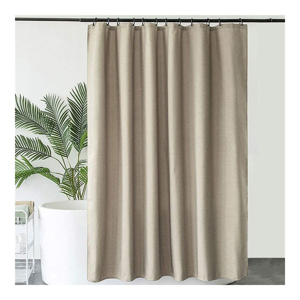Langer Badevorhang mit Duschvorhängen Schimmelbeständig Waschbar Dicker Badezimmervorhang Einfarbig Polyester Vorhänge Mit Haken Geruchloser Duschvorhang (Größe : 180X200cm)
