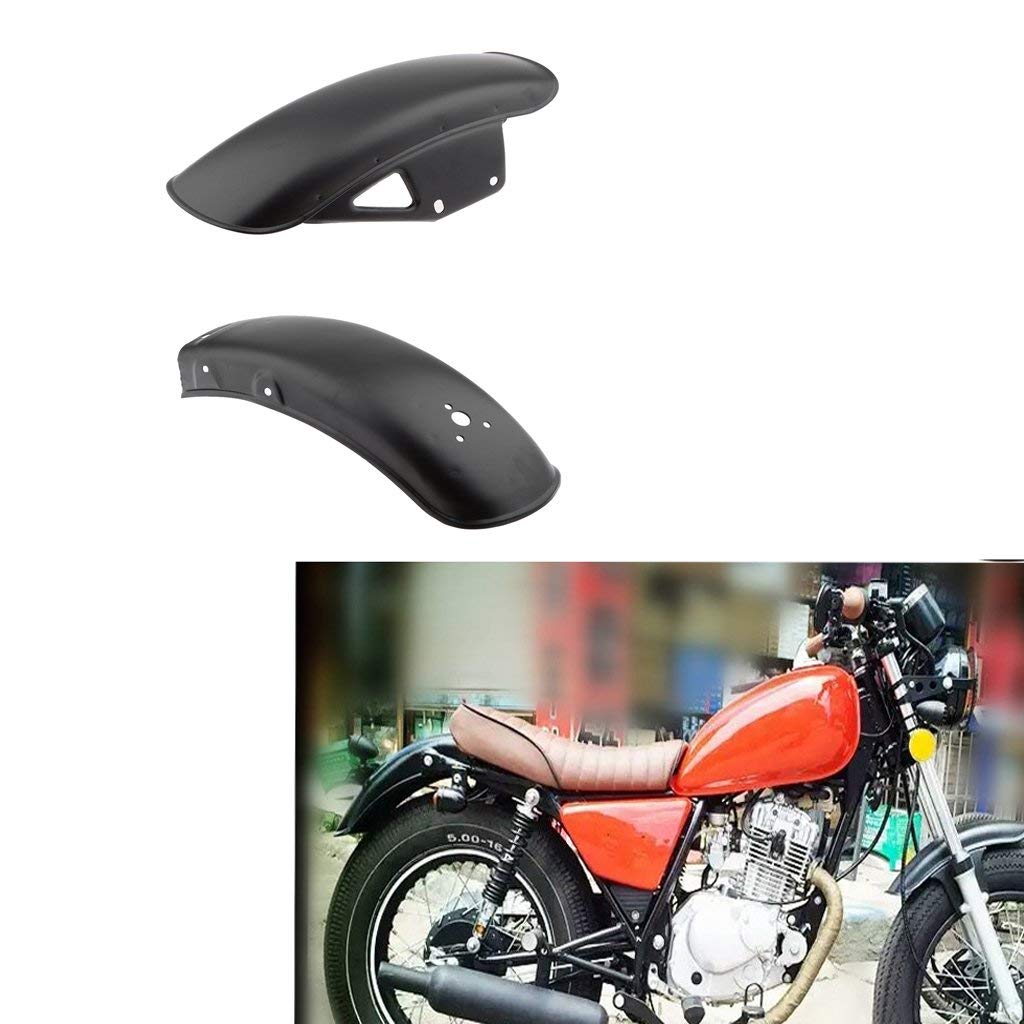 Tubayia 2 Stück Edelstahl Motorrad Kotflügel Vorne Hinten Schutzblech Fender für Suzuki GN125 GN250 Auto & Motorrad
