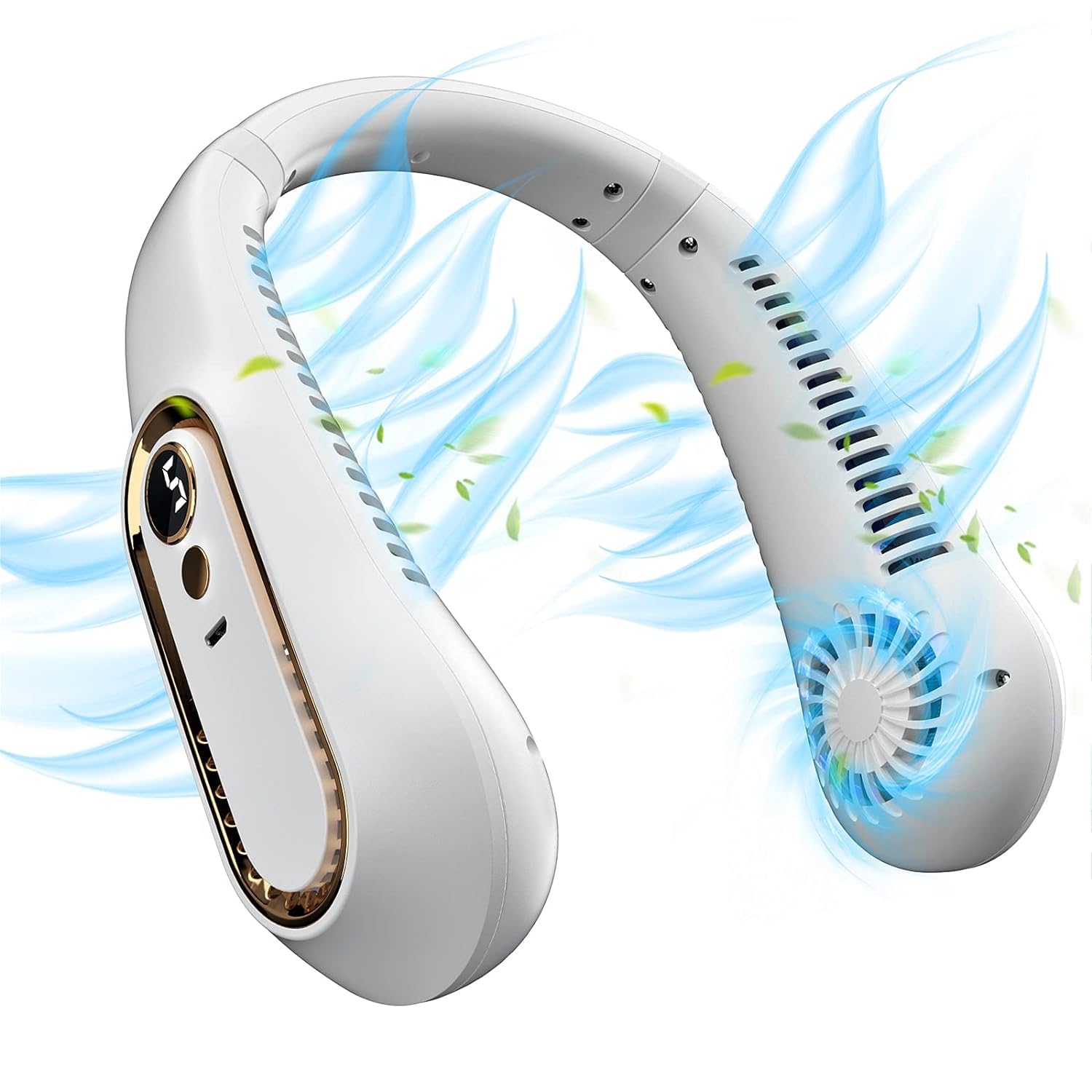 JISULIFE Portable Rechargeable Neck Fan 20Hrs Play 1800mAh USB Charging Battery Bladeless Neck Fan Smart Mini Hand Free 3 High Speed Fan Low Noise 360° Cooling FAN (yellow) (WHITE) (B0DG8ZM68Q) Amazon Price History, Amazon Price Tracker
