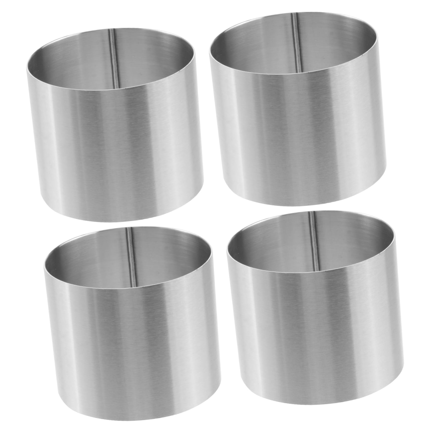 TIDTALEO 8pcs Stainless Steel Mousse Molds Baking Tools for Cakes Cookies and Pastry Reusable and Easy to Baking Molds for Dessert Making