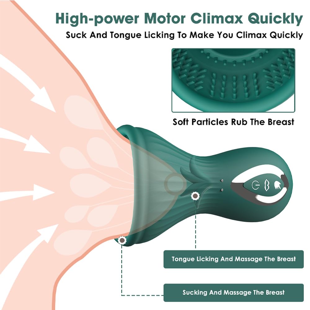 Elektrische Brustmassagegeräte Vibrator mit 7 Vibrationsmodi Nippelsauger Brustvergrößerung Brust Massager Brustwarzen Saugen Pumpe Nippel Klitoris Stimulator Sexspielzeug für Frauen
