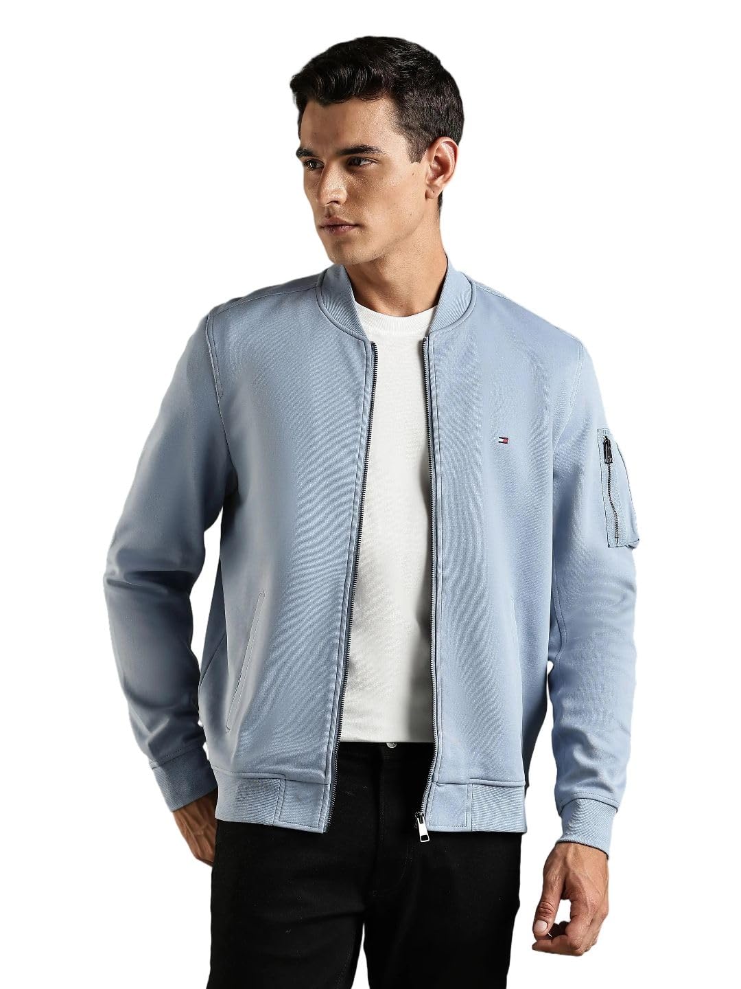 tommy hilfiger Solid cotton regular fit jacket-picture-25