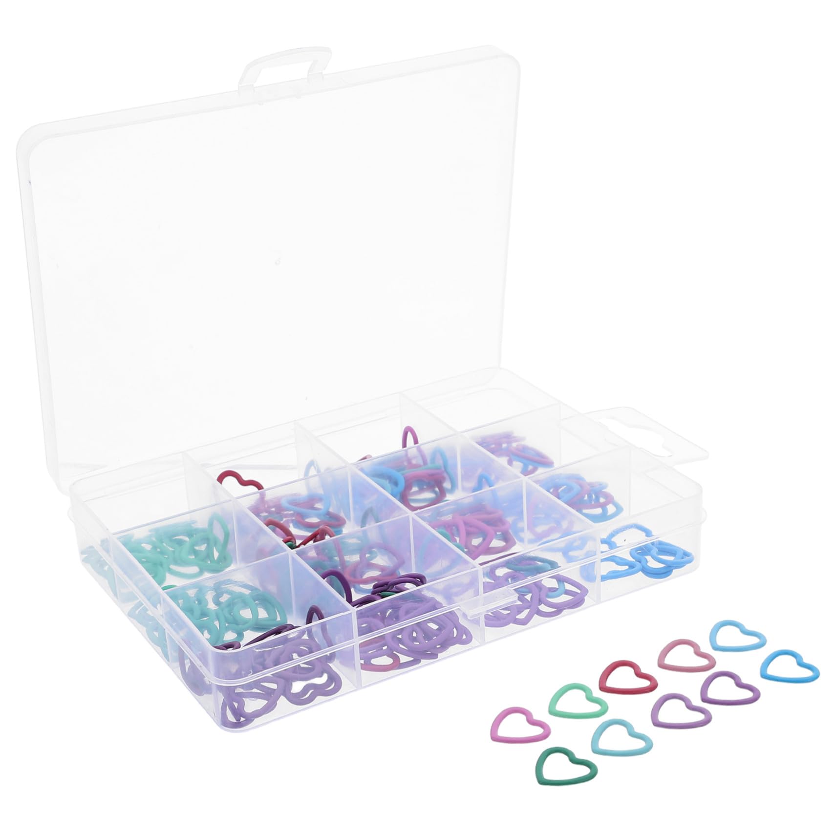 Operitacx 240pezzi Segnapunti Forma di Cuore per Uncinetto in Metallo Colorato Strumenti per Maglieria per Progetti Fai da Te Filati Accessori per Uncinetto