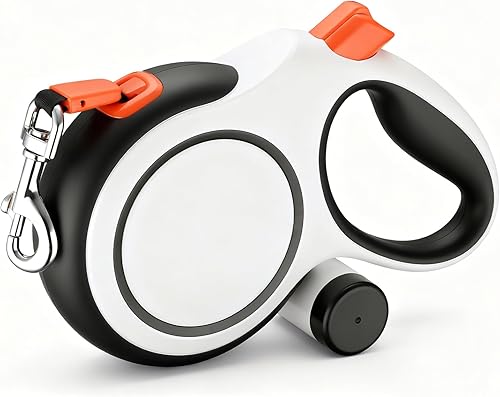 Segarty Correa para caminar de 26 pies para perros de hasta 110 libras, correa retráctil sin enredos de 360 con soporte desmontable para bolsas de