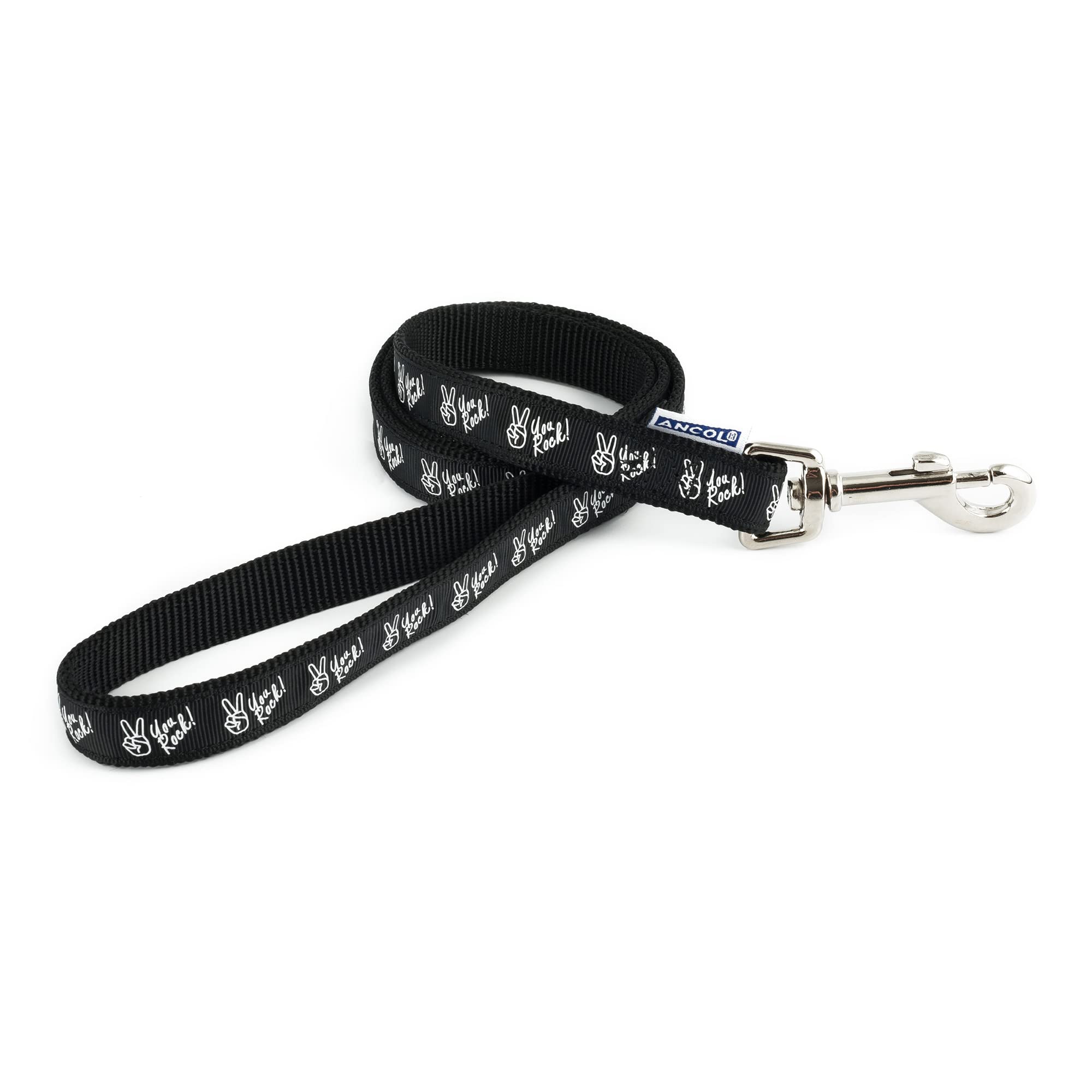 Ancol Patterned Collection You Rock Lead 1mx19mm, 1 m x 19 mm