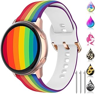 TOOLAIK Compatible With Samsung Watch 6 Classic 47mm/43mm,Samsung watch 5/5pro,Samsung watch 4,Galaxy Watch 3 41mm Band,Samsung Active 2 Watch Band 40mm /44mm,20mm Sports Wristband Bands For Women Men