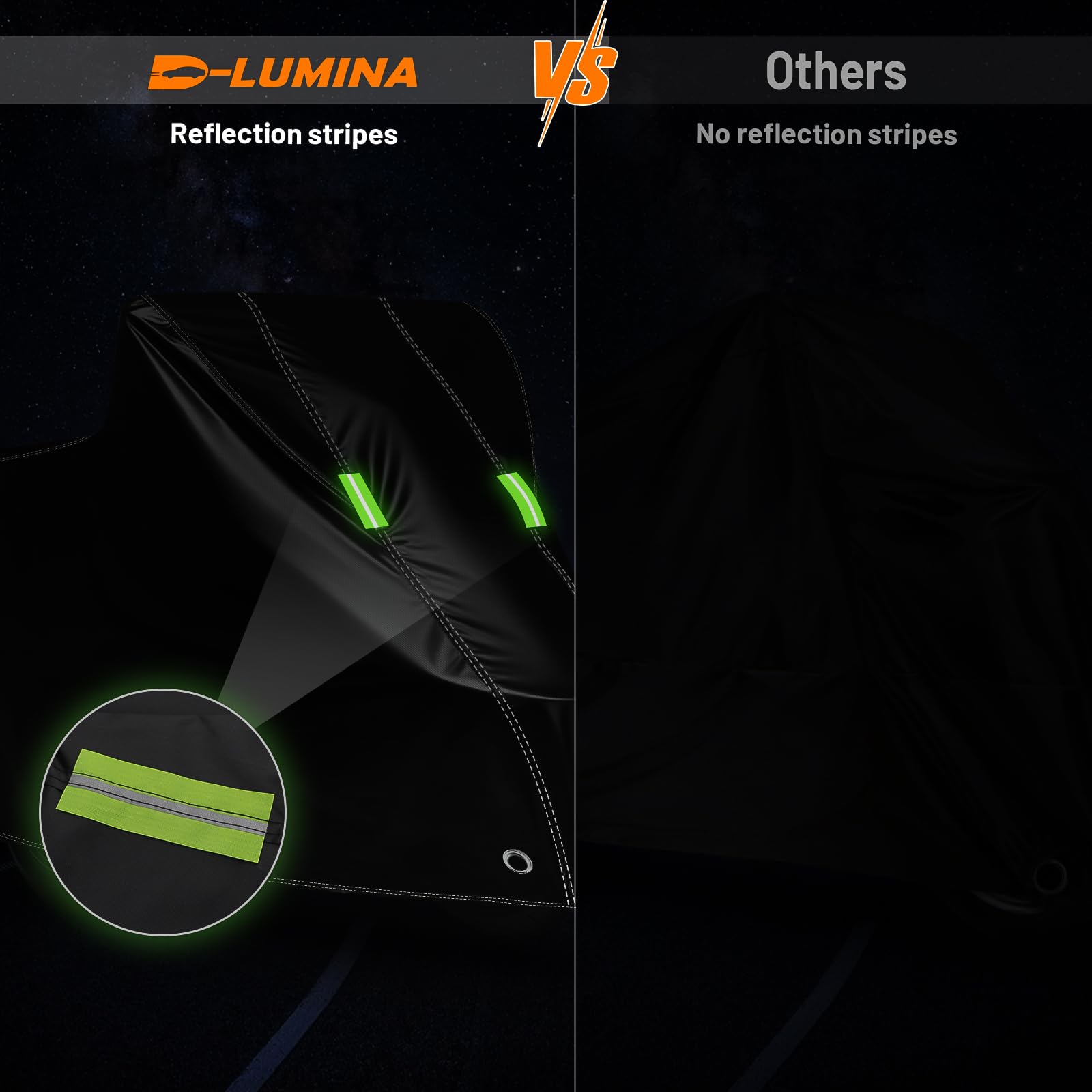 D-Lumina Telo coprimoto impermeabile per moto, in poliestere 210D, antifurto, universale, per la maggior parte delle moto, scooter, vespa, ecc., 265 x 105 x 125 cm, XXL