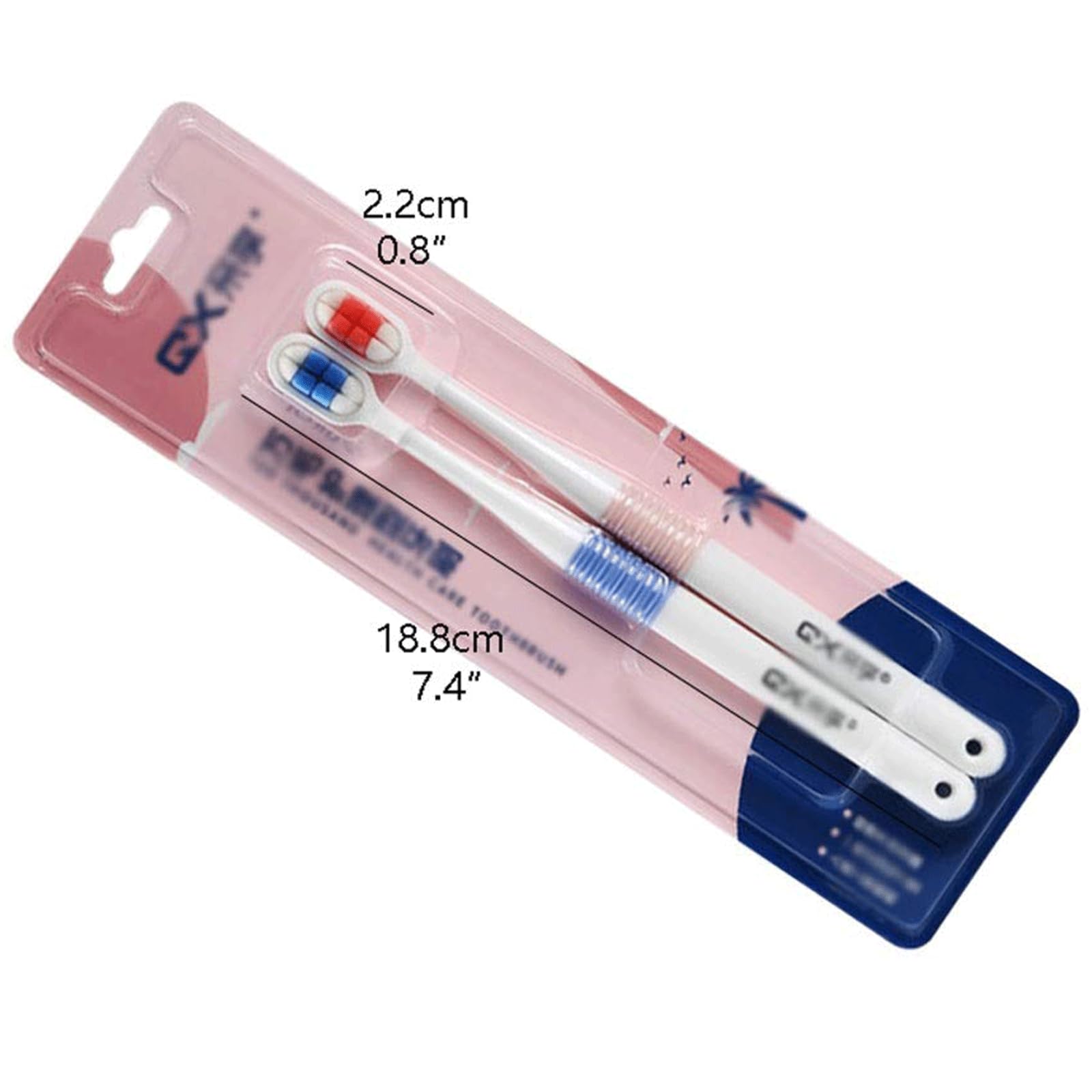 ZUMAHA Brosse à Dents au Design Ergonomique, Brosses à Dents Ultra Douces avec 10000 Poils pour Adulte/Grossesse/Junior, Lot de 8 Brosses à Dents Manuelles