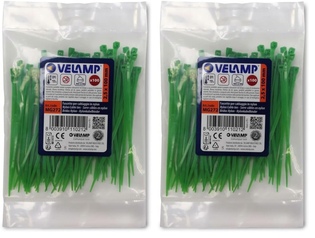 Serre-câbles verts en nylon 100mm pour un aménagement de jardin et bureau impeccable