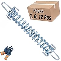 Vista 1 de 12 piezas de resorte de tensión de valla eléctrica resistente para crear y reparar cercas agrícolas, resorte de acero galvanizado para ganado