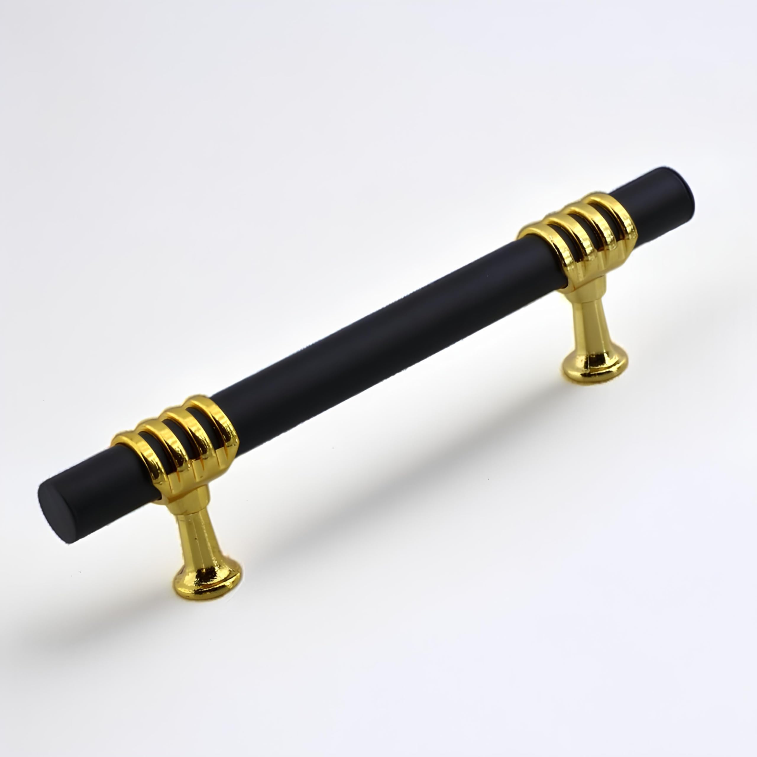 Eylül Mobilya Mutfak Dolabı Çekmece Dolap Kulpları Kapak Kulpu Kulbu Siyah Altın 128 mm Metal Kulp