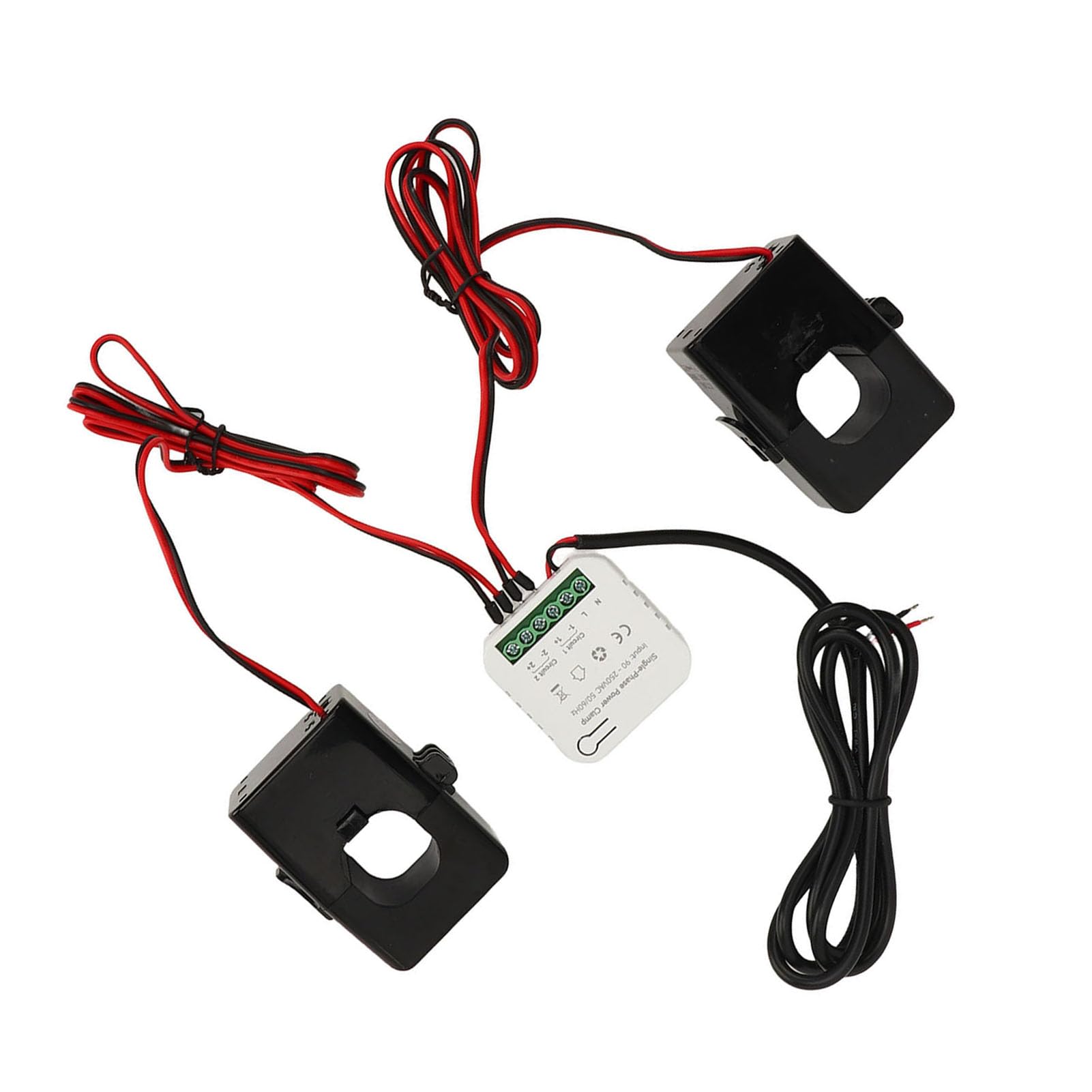 Contatore di Energia Intelligente Monofase con Sensore A Pinza CT 300 A - Monitoraggio Remoto per App Smart Life, Adatto per Proprietari di Impianti Solari Fotovoltaici