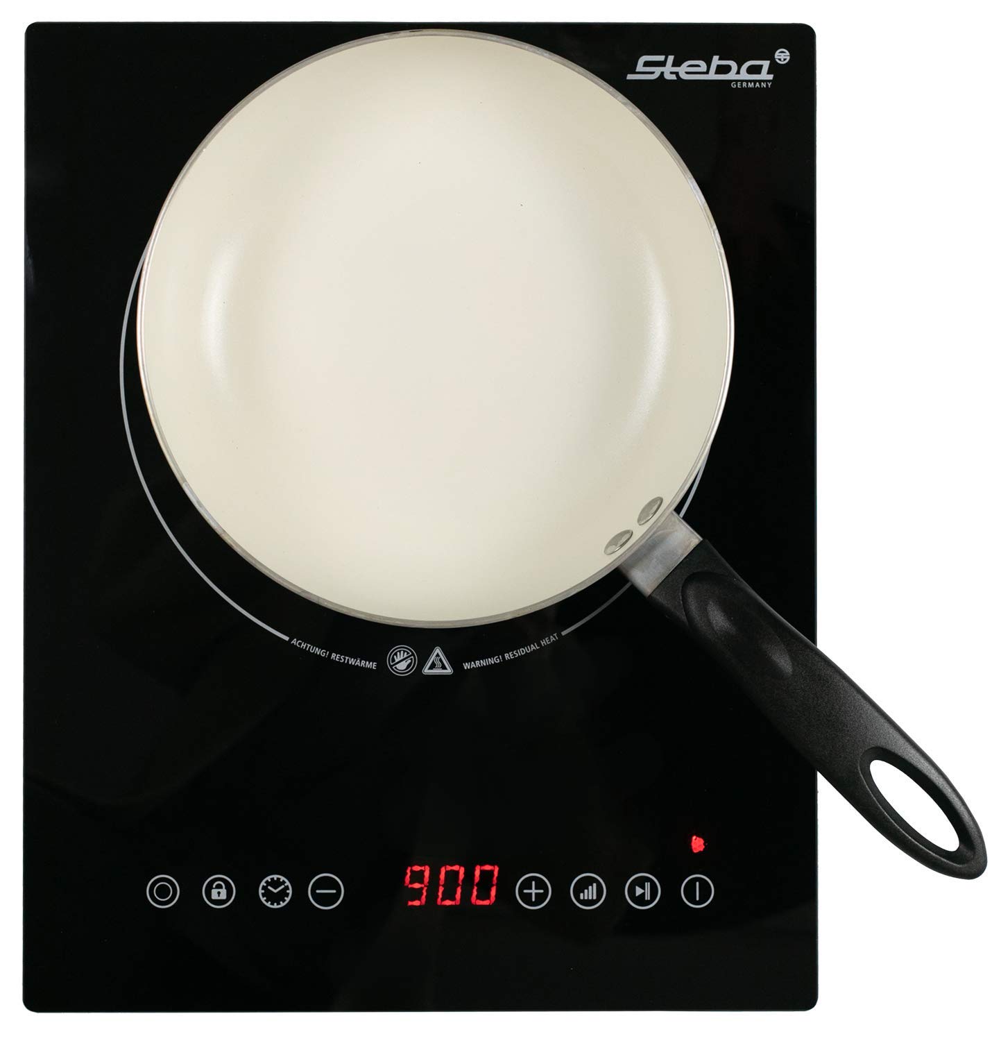 Steba Glaskeramik-Kochfeld HK 30 2 Heizkreise 15 cm 22 cm Touch Control Timerfunktion